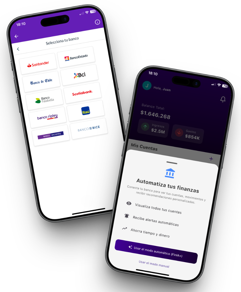 FinIA App - Vista de la aplicación